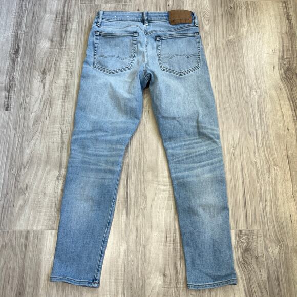 American Eagle Airflex + Temp Tech Athletic Skinny Distressed Jeans Size W28 L28 - Picture 2 of 12